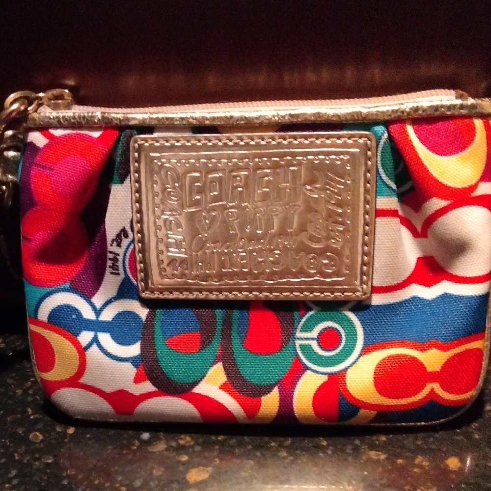 Coach Multicolor Patterned Wristlet
